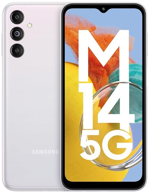 Samsung Galaxy M14 5G (ICY Silver,6GB,128GB)|50MP Triple Cam|Segment's Only 6000