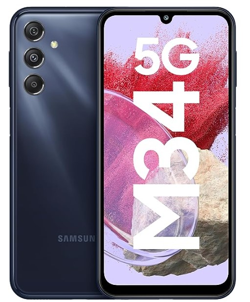 Samsung Galaxy M34 5G (Midnight Blue,6GB,128GB)|120Hz sAMOLED Display|50MP Tripl