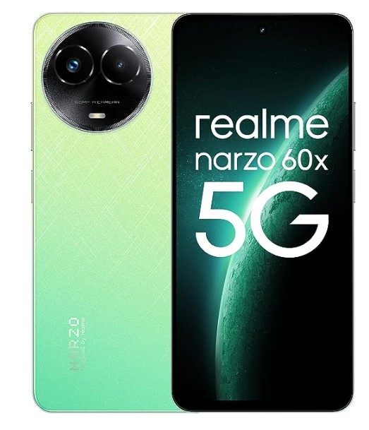 realme narzo 60X 5G (Stellar Green,6GB,128GB Storage) Up to 2TB External Memory 