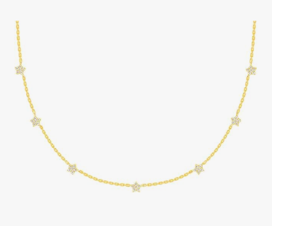 925 Anushka Sharma Golden Star Constellation Necklace |Necklace to Gifts for Wom