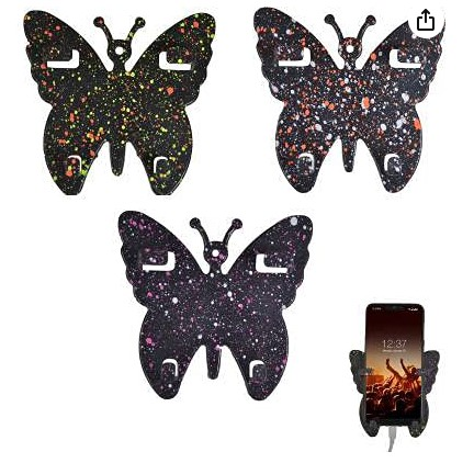 DSNS Wall Mounted Butterfly Mobile Stand Mobile Wall Stand for Charging, Plastic