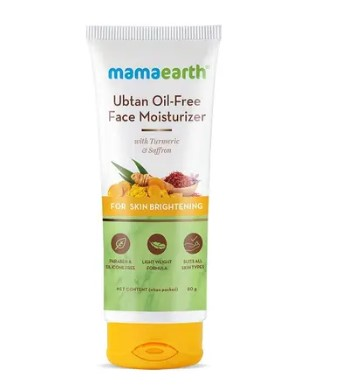 Mamaearth Ubtan Oil-Free Face Moisturizer with Turmeric & Saffron for Skin Brigh